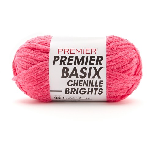 Premier Basix Chenille Brights Yarn-Hibiscus