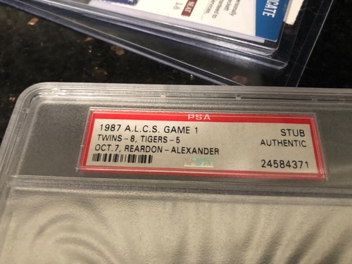 Gary Gaetti Twins MLB Game 1 1987 ALCS Ticket Signed +PSA Encased + BAS COA - Picture 6 of 9