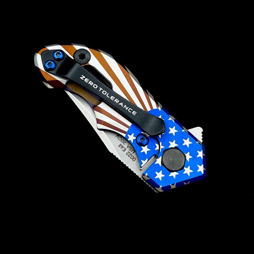 Zero Tolerance ZT 0022 Plain Edge Folder ZT0022 20CV Steel USA Starburst Ano - Picture 8 of 8