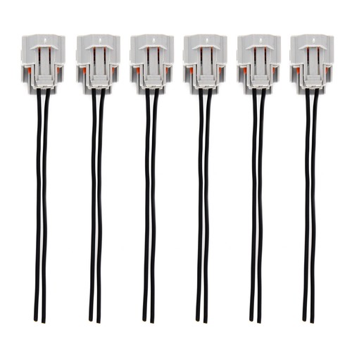6x High Impedance Fuel Injector Connector Electrical Plug For Toyota Mitsubishi - Picture 3 of 8
