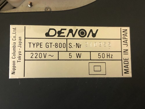 Plattenspieler Denon GT-800 - Bild 7 von 18