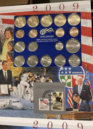 2009 P/D Uncirculated Mint Sets Postal Commemorative Society Coin & Stamps - Picture 3 of 12