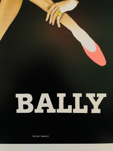 Bernard Villemot, c.a.1980 - Bally Blonde - Original Vintage Poster On Linen - Picture 6 of 9