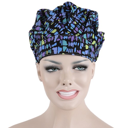 Womens/Mens Florals Printed Cap Scrub Hat/Cap Head Wear Adjustable Accessories - Picture 63 of 660