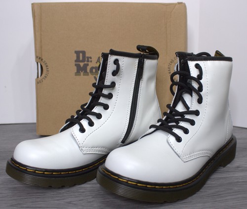 (V) Dr. Martens kids girls boots Air waist shoes casual rare NJ004 hiking sz 3 - Picture 2 of 9