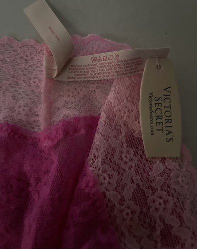 NUEVO Bikini Victoria's Secret Cheekini Encaje Rosa Talla Multi Mediana - Imagen 6 de 6