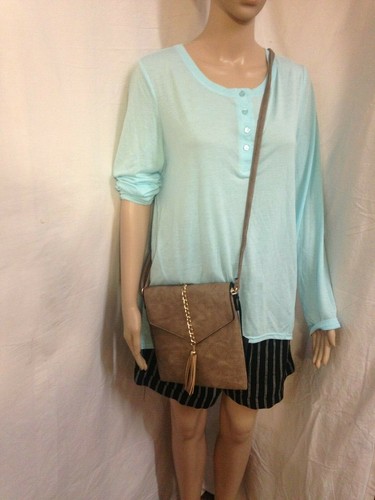 Sugu Vegan Leather Crossbody Purse Tan NWT - Picture 2 of 5
