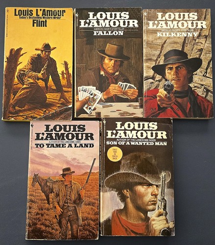 LOUIS L'AMOUR  Westerns BANTAM LOT OF 5  Flint FALLON Kilkenny TO TAME A LAND ++ - Bild 2 von 2