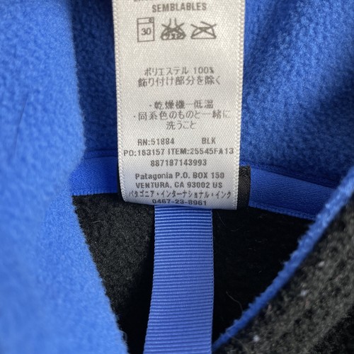 PATAGONIA Mujer Pequeña Micro D Sudadera con Capucha Azul Negro Pullover Polar Sudadera con Capucha Chaqueta - Imagen 8 de 16