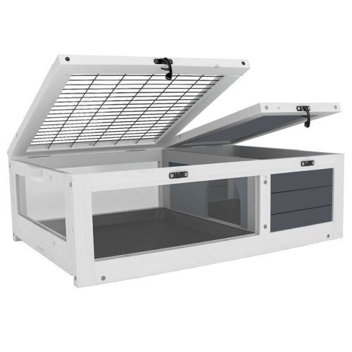 39.5 "indoor wooden turtle house, reptile cage with detachable waterproof tray - Picture 3 of 8