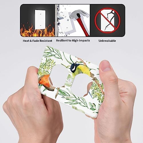 Bird Floral Flower Single Duplex Light Switch Plates And Outlet Covers Decora... - Picture 4 of 7