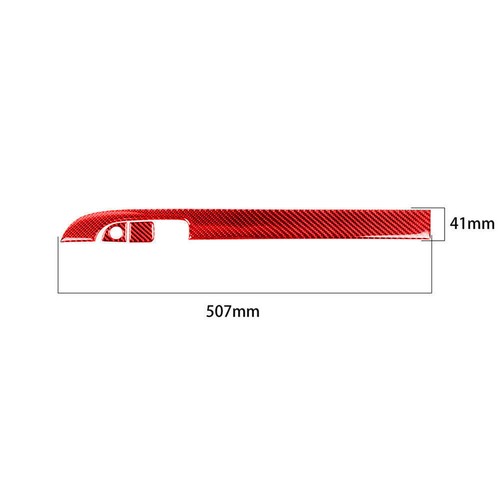 For Dodge Charger 2015+ Red Carbon Fiber Copilot Dashboard Panel Strip Trim 3* - Picture 2 of 11