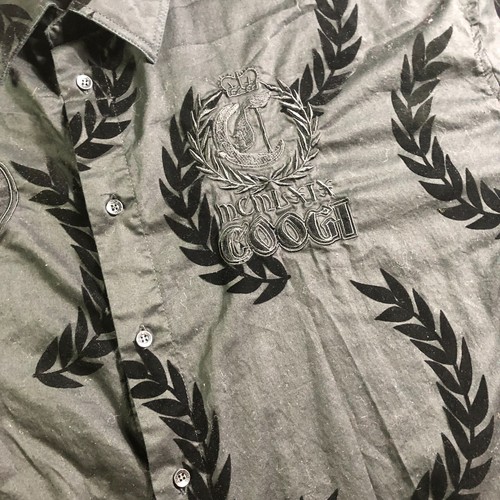 Vintage Coogi Men's Size 5X 40 Years Black Flocked Embroidered Button Shirt - Picture 5 of 13