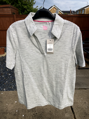 BODEN V-neck collard striped shirt size XS--size 6--8 -T0923 --- b18a - Picture 3 of 5
