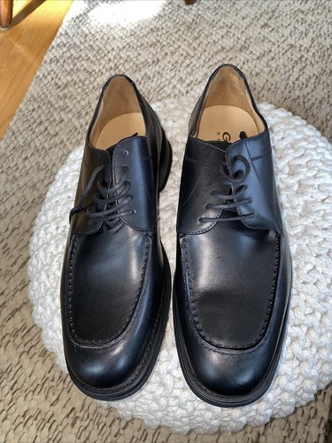 New In Box Men’s Geox Black Leather Lace Up Shoes Size 44 - Picture 5 of 10