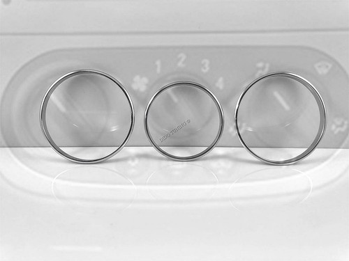 For Opel Meriva A 2002-2010 Polished Aluminum Rings for Heating Control Panel x3 - Bild 3 von 10