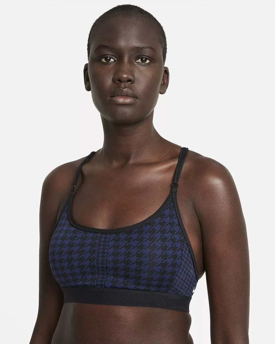 NIKE Women Indy Icon Clash Light Support Sports Bra DD1086 410 - Sz Large  New