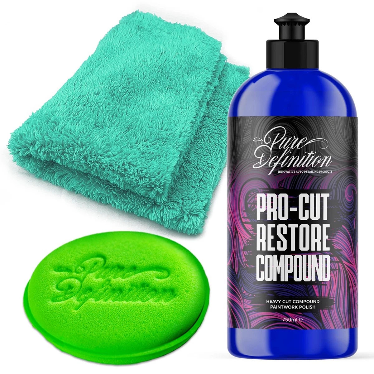 Car Polish Kit Pro Cut Compound Heavy Paint Restorer Kit 750ml