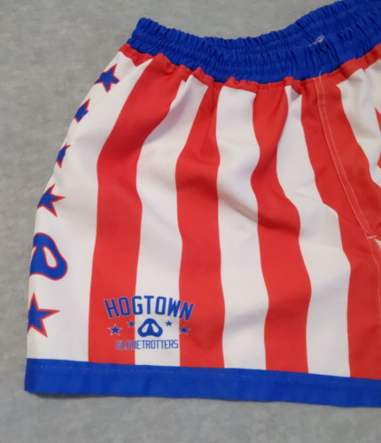 Hogtown Globetrotters Shorts Größe Large Basketball gestreift rot weiß blau - Bild 3 von 8