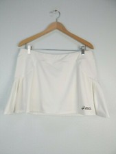 New Asics Womens White Tennis Pickleball Skort Sport Wear Sz XL Made USA