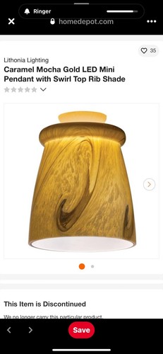 Set Of 6 LED Pendant Lights with Glass Shades $100 For All 6 - Picture 2 of 9