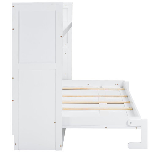 Twin XL Murphy Wall Bed with Built-In Charging Station and LED Cabinet Wall Beds - Picture 10 of 12