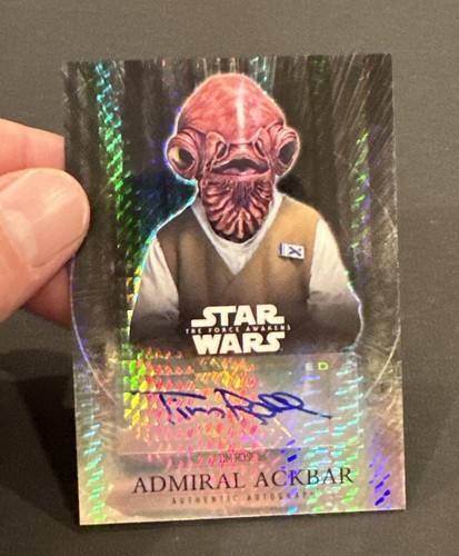 2016 STAR WARS CHROME THE FORCE AWAKENS TIM ROSE as ADMIRAL ACKBAR AUTO #d 35/50 - Picture 5 of 9