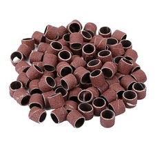 100pc 1/2" Sanding Drums Bands + 2pc Rubber Mandrels Rotary Tool Kit 4 Grit Size