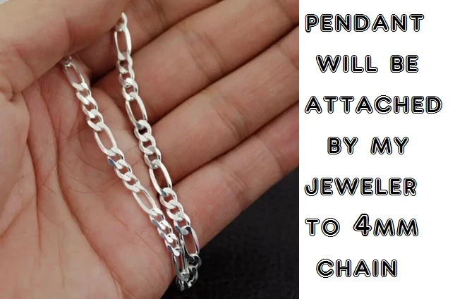 CRUZ CRISTIANA Colgante 20" Plata de Ley 925 FIGARO Cadena Collar Hombres Mujeres Foto 2 de 4