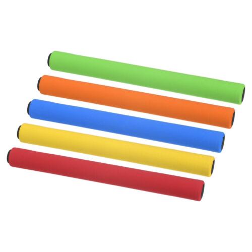 5pcs Relay Track Baton Kit Sponge Stainless Steel Race Running Stick Athletics