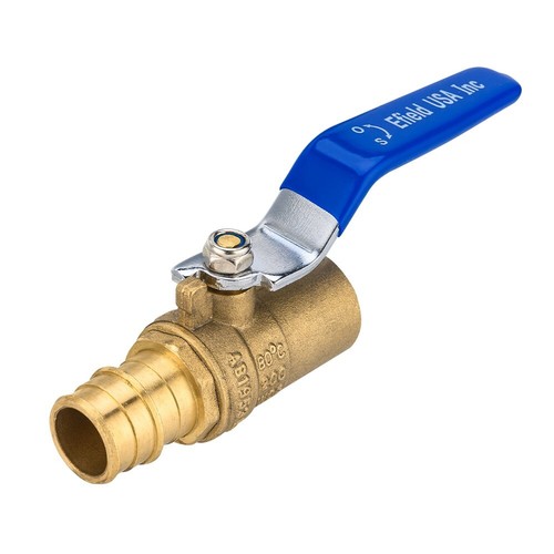 EFIELD 5 PCS Pex-A Expansion 3/4 " X 3/4" Sweat Full Port Brass Ball Valve - Picture 3 of 6
