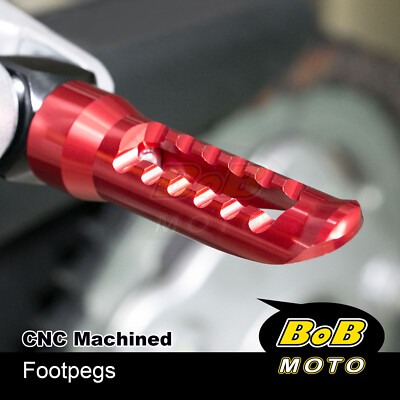 BOB CNC Front Rider Foot Pegs RED For Kawasaki ZR7S 98 99 00