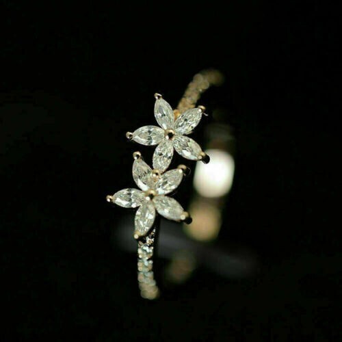 2,00 Karat Marquise Cut Lab erstellt Diamant Verlobungsring 14k gelb vergoldet - Bild 1 von 5