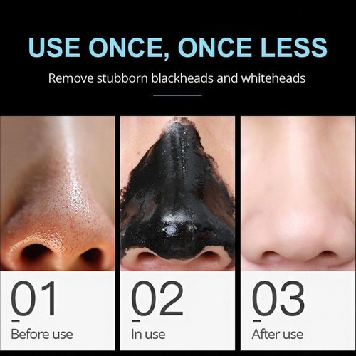Bamboo Charcoal Blackhead Removal Peel-Off Nose Mask Clean Pores Tool♢ - Picture 17 of 17