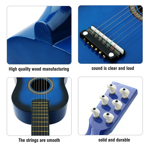 Wooden 23in Guitar Musical Educational Instrument Toy For Children Kid Stude REL - Picture 12 of 24