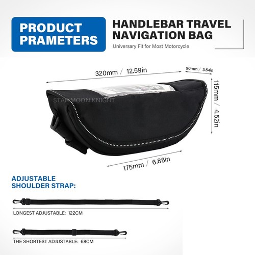 Bolsa de manillar para BMW GS1250 R1200GS LC Adv GS 1300 R1300GS F750GS F900R R NineT - Imagen 2 de 12