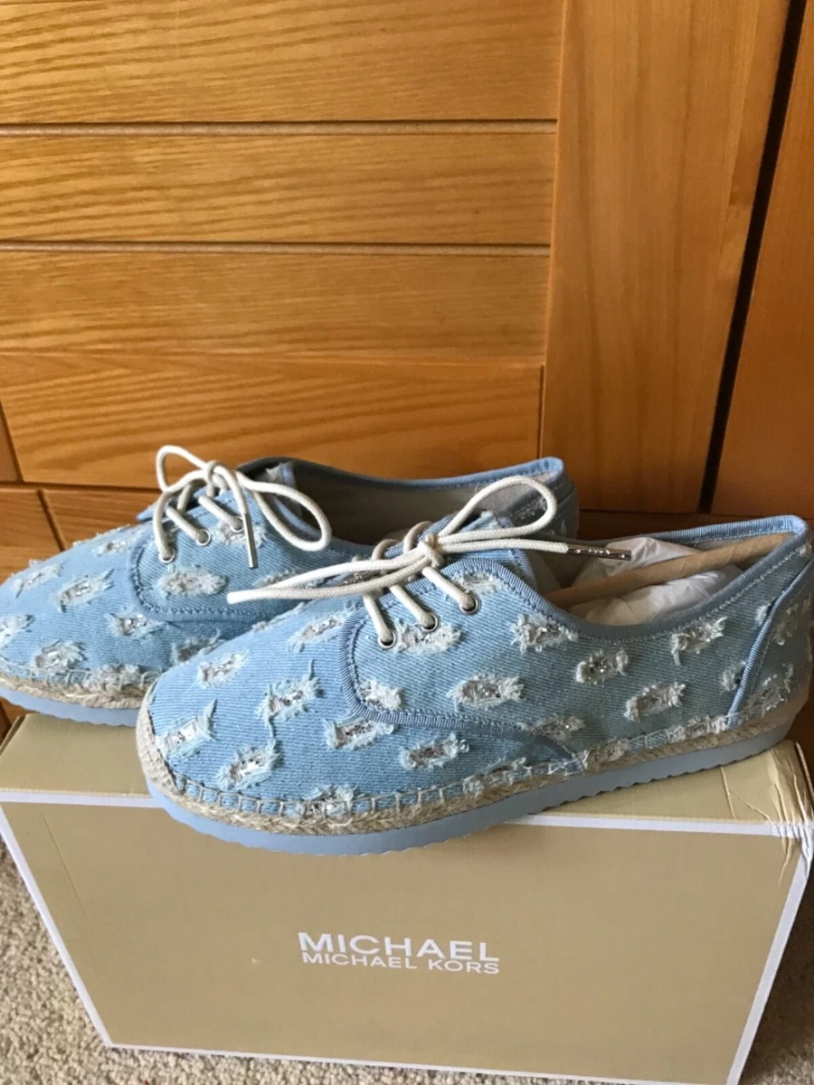 Michael Kors Hastings Lace Up Denim Shoes Size UK 5 EU 38 BNWB
