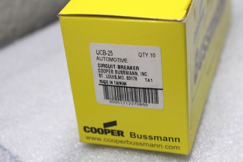 10x Cooper Bussmann UCB-25 25A 12V Circuit Breaker - Picture 2 of 6