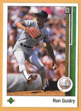 RON GUIDRY NEW YORK YANKEES #307 - UPPER DECK NM-MT 1989