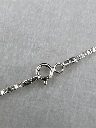 Vintage Sterlingsilber Medaillon Anhänger mit bunten Steinen 20" Kette Halskette - Bild 7 von 8
