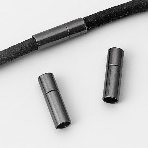 10 Sets Gunmetal Steel Bayonet Clasp for 3mm/4mm/6mm Necklace Bracelet Cords - Picture 6 of 13