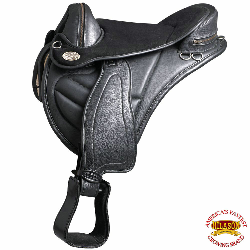 C-0-18 18 In Horse English Treeless Saddle Hilason Endurance Trail Leather C-0-18 18 In Horse English Treeless Saddle Hilason Endurance Trail Leather