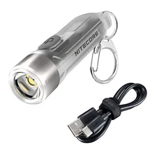 NITECORE TIKI 300 Lumen Keychain Flashlight UV/High CRI LED + USB-C Cable