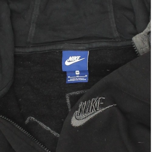 Sudadera con capucha negra Nike para hombre | Chaqueta con cremallera completa con logotipo informal vintage - Imagen 3 de 4