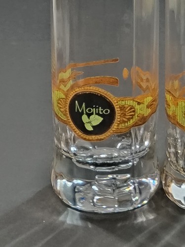 Set of 2 Mojita Cocktail Glasses 8" Tall Barware - Picture 2 of 7