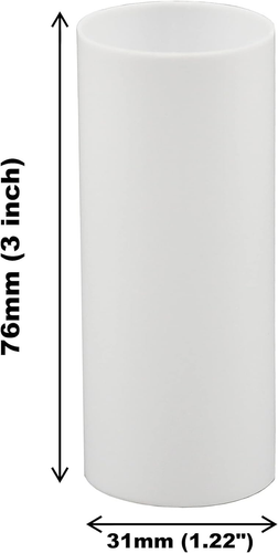 Juego de 6,3 pulgadas de alto cubiertas de velas de plástico blanco mangas lámpara enchufe cala - Imagen 3 de 12