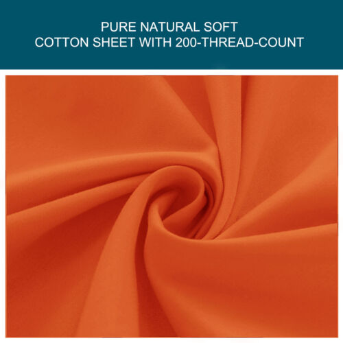 Hotel Fitted Sheet with 15" Large Pocket 100% Cotton Fitted Bottom Bed Sheet - Picture 4 of 15
