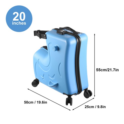 20/24" Spinner Luggage Kids Ride-On Roll Suitcase Luggage Bags Wheeled Trolley N - Picture 14 of 19