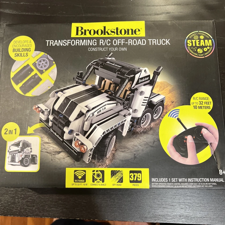 RC Car Kids 2-in-1 Remote Control Car Kit and Building Set Brookstone DIY Open - Image 2 of 4