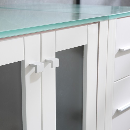 36 inch Bathroom Vanity with sink White Cabinet Set w/Sink Combo & Mirror - Picture 11 of 14